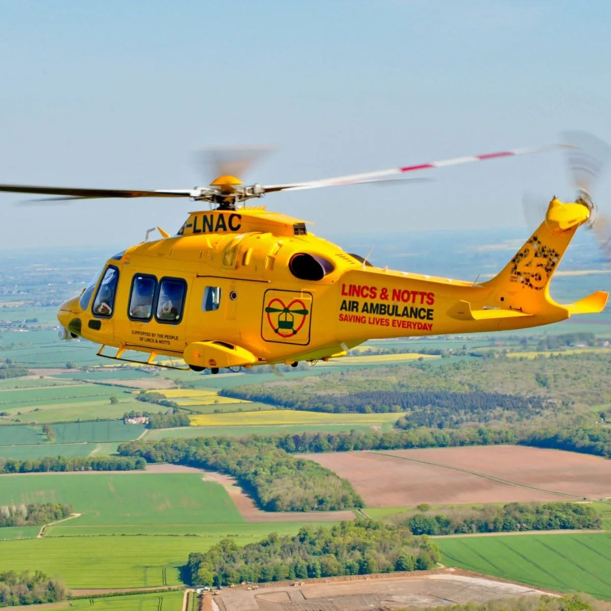 Lincs and Notts Air Ambulance helicopter